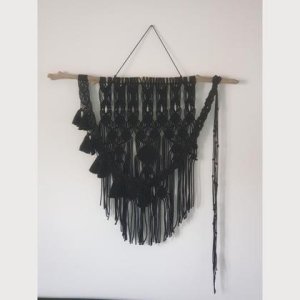 Makramee Wandbehang „Noir“