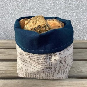 Textil Brotkorb Utensilo aus Stoff „Zeitung“