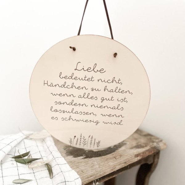 Holzschild „Liebe bedeutet nicht, …“ - Image 3