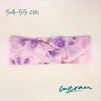Knotenstirnband watercolor KU 54-55 cm Stirnband Haarband Frühling lila Blumen