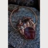 Purified Love - Anatomisches Herz mit rotem Achat Kern - Summer Aura finish 2
