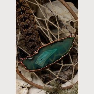 Lífseyja – Herzöffnung – Grüner Achat- Mystique Aura Finish – #I23