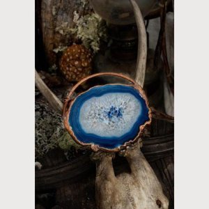 Sjón – Zirbeldrüsen Reinigung – Blauer Achat- Mystique Aura Finish – #I19