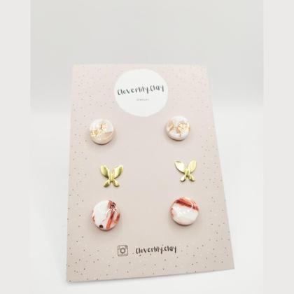 Marble Queen Studs