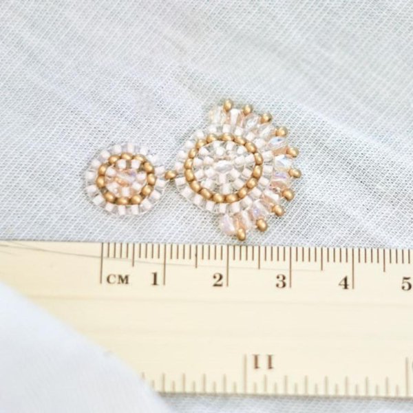 Rosa und Gold Ohrringe Modell Valerie - Image 3