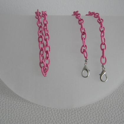 Maskenkette Glieder pink