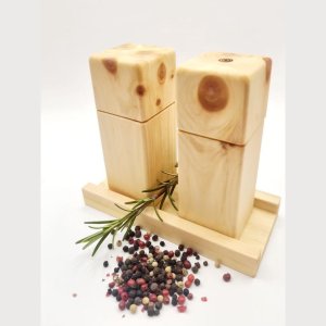 Zirbenholz Salz-Pfeffermühlen