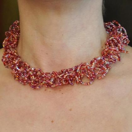 Knautschkette Rose