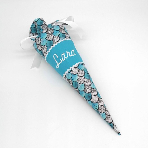 Schultüte "Schuppen türkis" 35 cm Kindergartentüte Geschwistertüte - Image 2