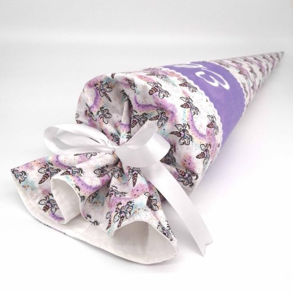 Schultüte "Einhörner lila" 35 cm Kindergartentüte Geschwistertüte - Image 3