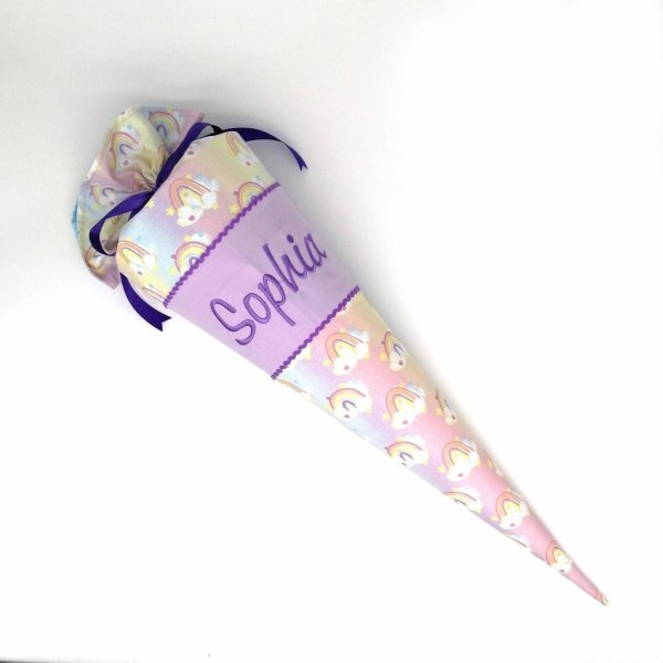 Schultüte "Regenbogen bunt" 35 cm Kindergartentüte Geschwistertüte