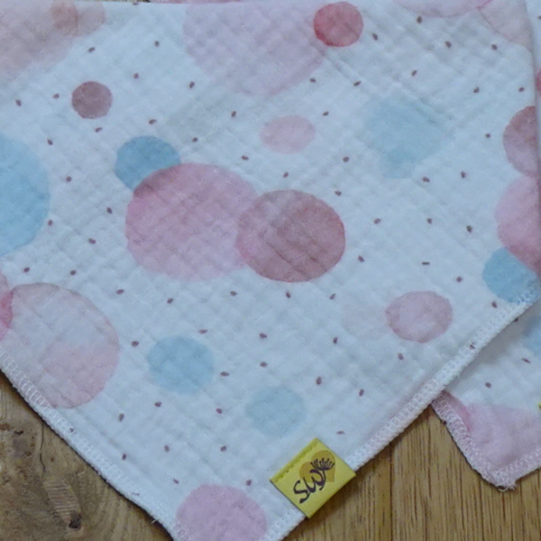 Baby-Wende-Halstuch Musselin "Pastellsplash" - Image 2