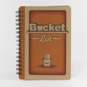 Spiralnotizbuch „Bucket List“, Größe DIN A6