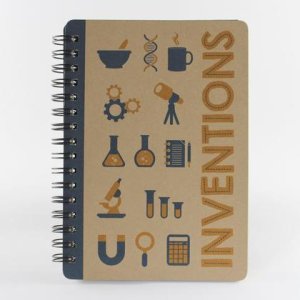 Spiralnotizbuch „Inventions“, Größe DIN A6