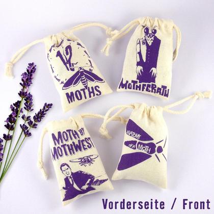 4 Mottensäckchen mit Bio-Lavendel