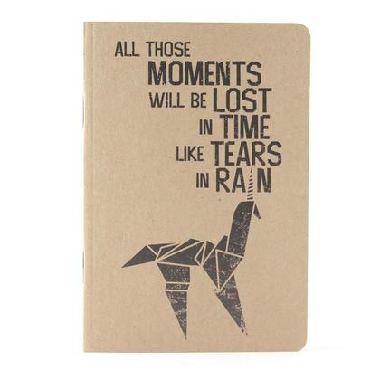 Notizbuch "All those moments will be lost in time like tears in rain"