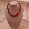 Schmuckset aus roten Wachsperlen und orangen Crackleperlen - Image 4