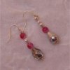 Schmuckset handgefädelt aus weißen Wachsperlen und rosa Cracleperlen - Image 3