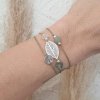 Wickelarmband Aventurin - Blatt silber - Image 4