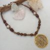 Makrameekette 'Lebensblume gold' - Image 3