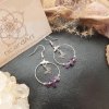 Amethyst Creolen *BUTTERFLY silver - Image 3