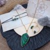 MALACHIT Schmuckset  *ANÃHATA* 18k vergoldet - Image 3
