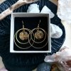 Perlmutt Ohrringe *GOLDEN SEASHELL CIRCLES* 40mm - Image 2