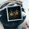 Perlmutt Ohrringe *GOLDEN SEASHELL CIRCLES* 40mm - Image 3