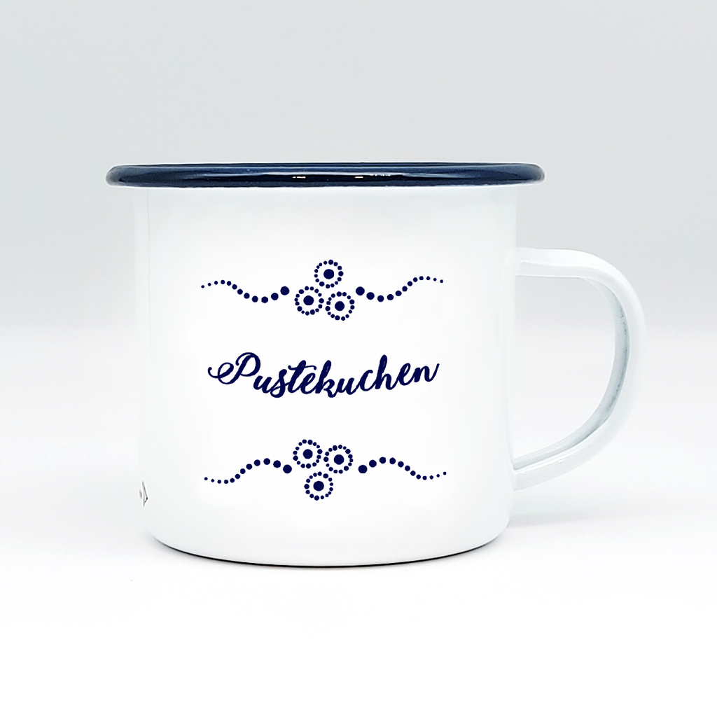 PUSTEKUCHEN - Mundart Emaille Häferl