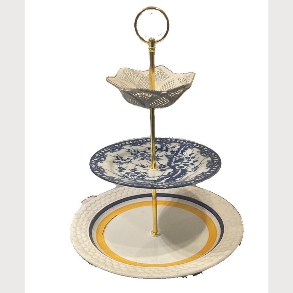 Etagere "Blau/Gelb geblümt"