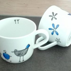 Kaffeebecher „Blue Huuhn“