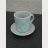 Espressotasse Blümchen dunkelgrau/türkis - Image 4